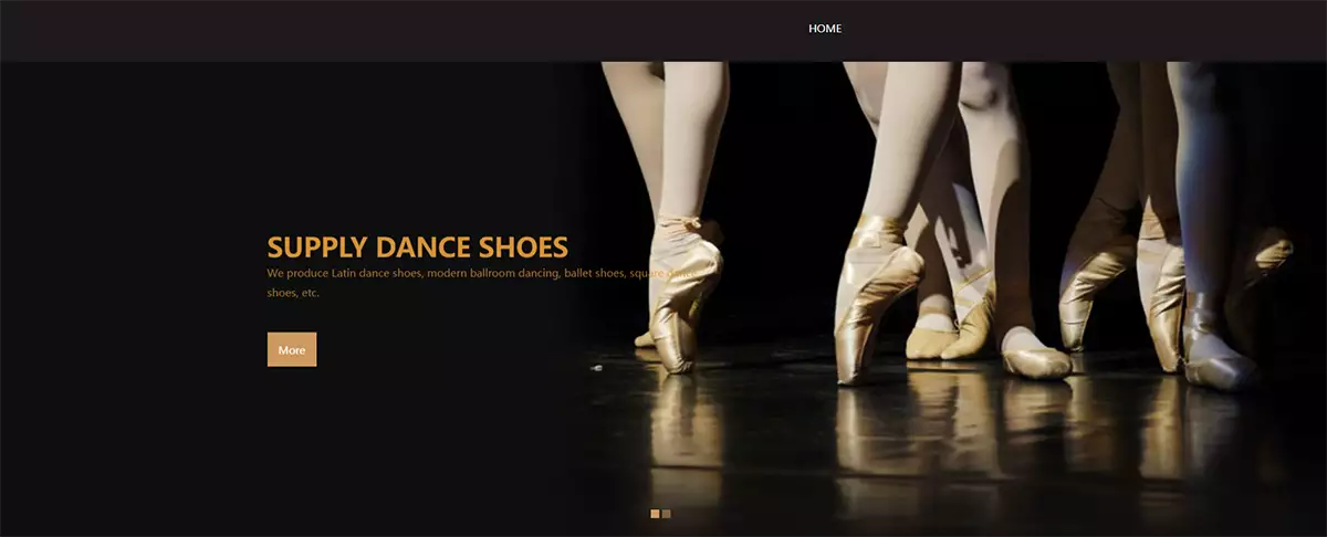 英文外贸芭蕾舞鞋网站pbootcms模板