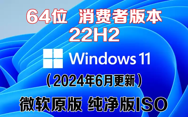  Windows 11 消费者版本 22H2（2024年6月更新）x64系统下载