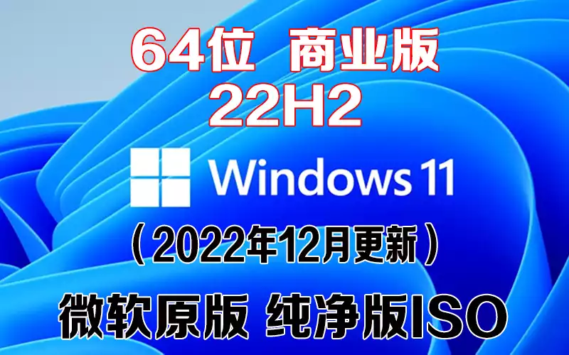 Windows 11 商业版 22H2（2022年12月更新）x64系统下载