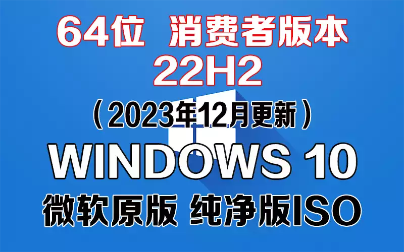 Windows 10 消费者版本 22H2（2023年12月更新）x64系统下载